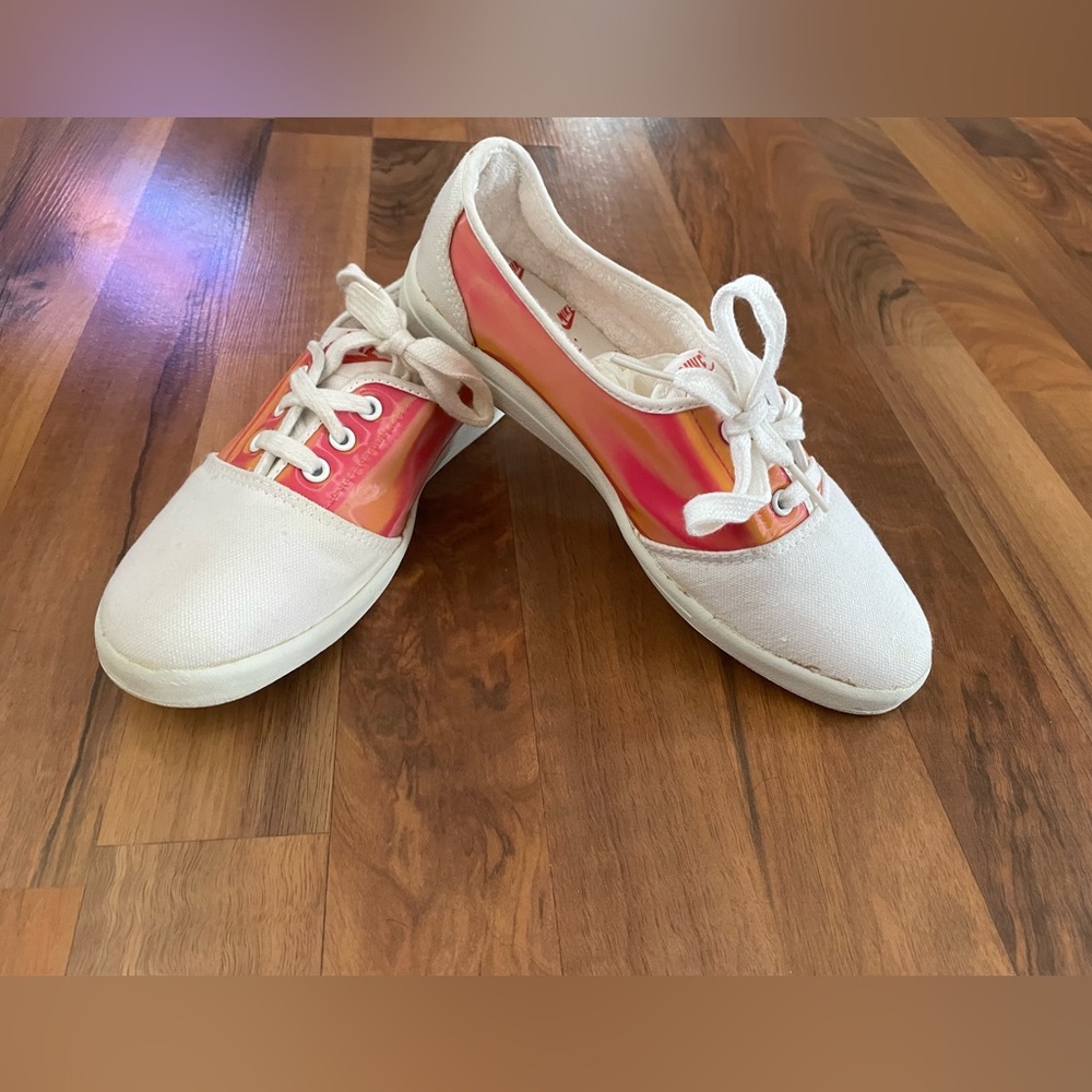 💗🧡💛NIKE COURT SNEAKERS WHITE ORANGE SEF1248